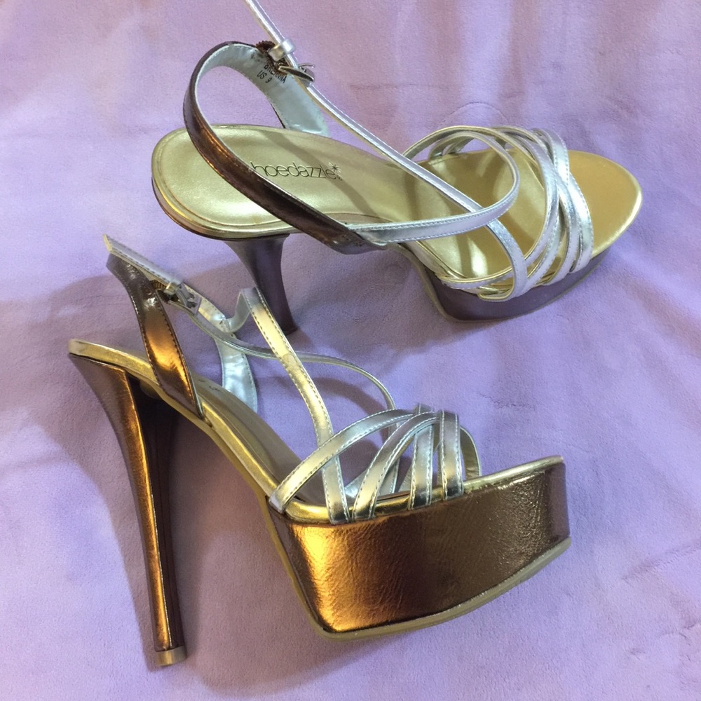 Cute gold platforms